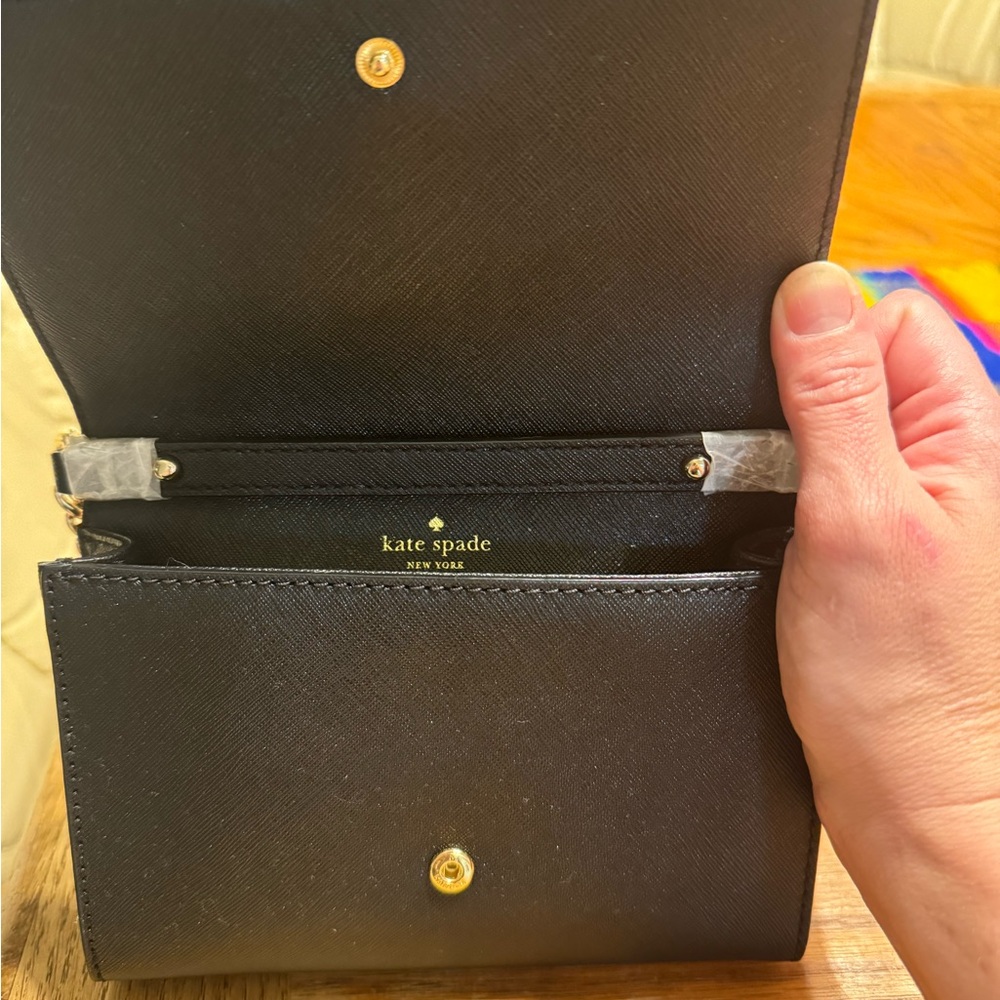 Kate Spade Purse-Black with Gold Chain